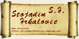 Stojadin Hrkalović vizit kartica